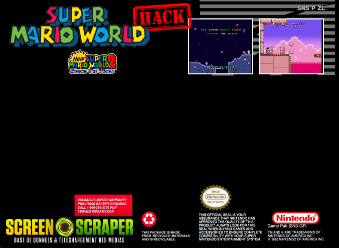New Super Mario World 2 - Around the World (Homebrew) — Box back